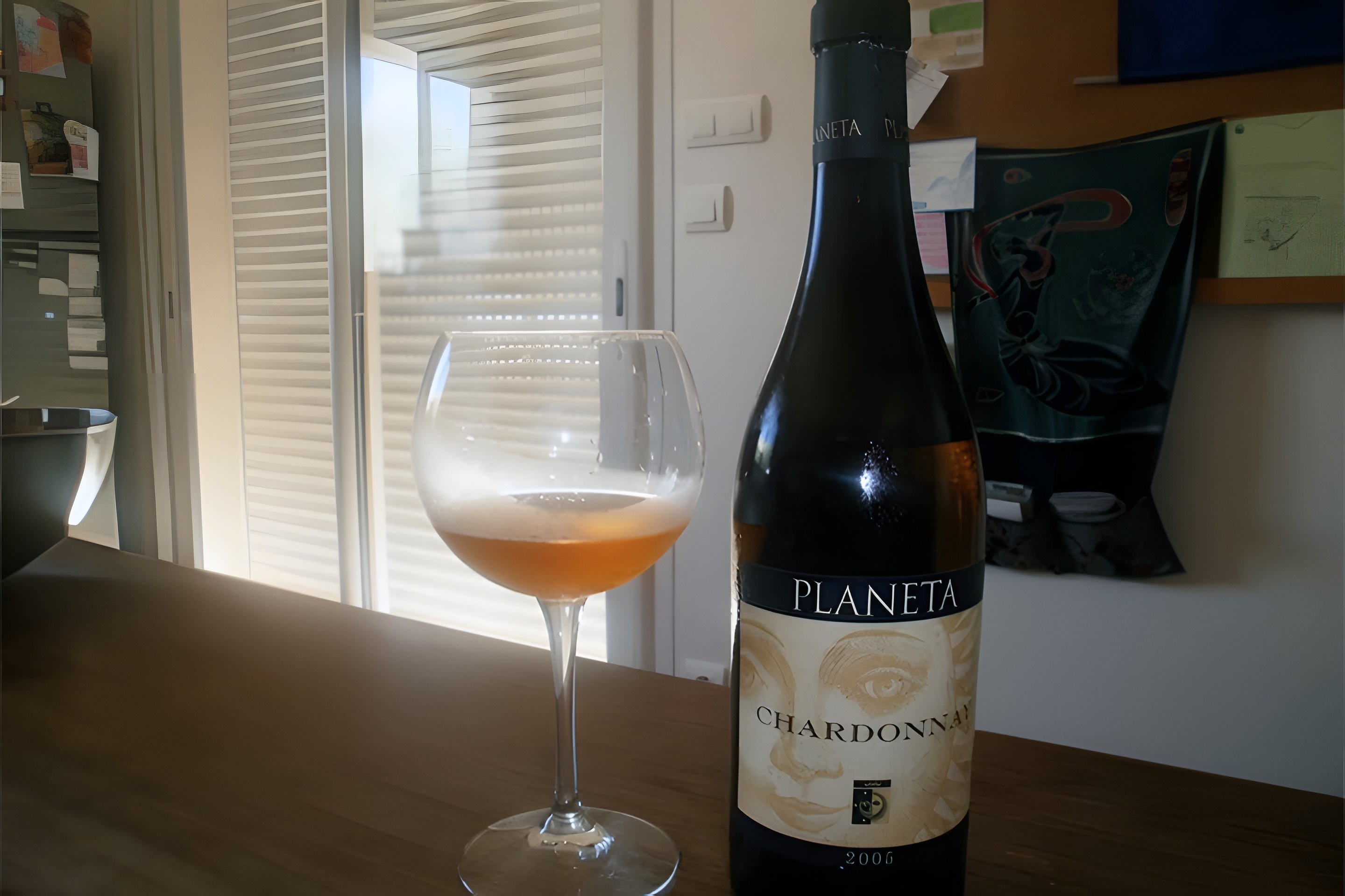 Chardonnay 2005 Planeta, die Farbe Siziliens